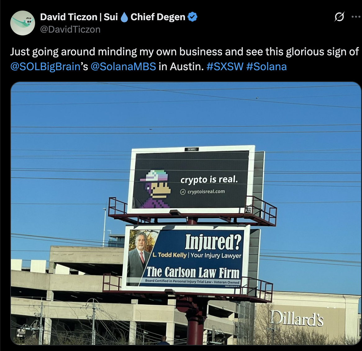 David Ticzon's tweet about the billboard